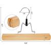 imageSONGMICS 12 Pack Wooden Pants Hangers Premium Solid Wood with NonSlip Felt Hold Pants Tightly Smooth Finish Wood Skirt Hangers with 360 Swivel Hook Natural UCRW00712NonSlip Felt