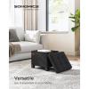imageSONGMICS 15 Inches Cube Storage Ottoman Bedroom Bench with Storage Foot Stool with Feet Holds Up to 660 lb Dark Gray ULSF14GYZBlack