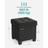 imageSONGMICS 15 Inches Cube Storage Ottoman Bedroom Bench with Storage Foot Stool with Feet Holds Up to 660 lb Dark Gray ULSF14GYZBlack
