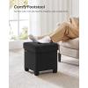 imageSONGMICS 15 Inches Cube Storage Ottoman Bedroom Bench with Storage Foot Stool with Feet Holds Up to 660 lb Dark Gray ULSF14GYZBlack
