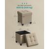 imageSONGMICS 15 Inches Cube Storage Ottoman Bedroom Bench with Storage Foot Stool with Feet Holds Up to 660 lb Dark Gray ULSF14GYZCamel Brown