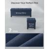 imageSONGMICS 15 Inches Cube Storage Ottoman Bedroom Bench with Storage Foot Stool with Feet Holds Up to 660 lb Dark Gray ULSF14GYZDark Blue