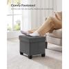 imageSONGMICS 15 Inches Cube Storage Ottoman Bedroom Bench with Storage Foot Stool with Feet Holds Up to 660 lb Dark Gray ULSF14GYZDark Gray
