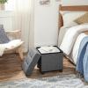 imageSONGMICS 15 Inches Cube Storage Ottoman Bedroom Bench with Storage Foot Stool with Feet Holds Up to 660 lb Dark Gray ULSF14GYZDark Gray
