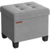 imageSONGMICS 15 Inches Cube Storage Ottoman Bedroom Bench with Storage Foot Stool with Feet Holds Up to 660 lb Dark Gray ULSF14GYZDove Gray