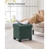 imageSONGMICS 15 Inches Cube Storage Ottoman Bedroom Bench with Storage Foot Stool with Feet Holds Up to 660 lb Dark Gray ULSF14GYZRetro Green