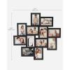imageSONGMICS 4x6 Collage Picture Frames 12Pack Photo Collage Frame for Wall Decor Glass Front Assembly Required Rustic Brown URPF022X01Black