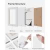 imageSONGMICS 4x6 Collage Picture Frames 12Pack Photo Collage Frame for Wall Decor Glass Front Assembly Required Rustic Brown URPF022X01Cloud White