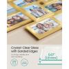 imageSONGMICS 4x6 Collage Picture Frames 12Pack Photo Collage Frame for Wall Decor Glass Front Assembly Required Rustic Brown URPF022X01Pale Gold