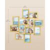 imageSONGMICS 4x6 Collage Picture Frames 12Pack Photo Collage Frame for Wall Decor Glass Front Assembly Required Rustic Brown URPF022X01Pale Gold