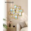 imageSONGMICS 4x6 Collage Picture Frames 12Pack Photo Collage Frame for Wall Decor Glass Front Assembly Required Rustic Brown URPF022X01Pale Gold