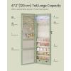 imageSONGMICS 6 LEDs Mirror Jewelry Cabinet 472Inch Tall Lockable Wall or Door Mounted Jewelry Armoire Organizer with Mirror 2 Drawers 39 x 146 x 472 Inches White UJJC93WLaurel Green