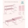 imageSONGMICS Cabinet Organizer Shelf Set of 2 Kitchen Counter Shelves Kitchen Storage Spice Rack Stackable Expandable Metal and Engineered Wood Ink Black and Natural Beige UKCS02NBJelly Pink