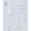 imageSONGMICS Clothes Drying Rack 59Inch Folding Laundry Drying Rack with 3 Rotatable Arms for Hangers 4 Legs Stainless Steel for 27 Pieces of Clothes White and Silver ULLR510W01White  Silver
