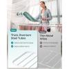 imageSONGMICS Clothes Drying Rack Foldable 2Level Laundry Drying Rack FreeStanding Laundry Airer with HeightAdjustable Wings 33 Drying Rails Sock Clips Silver and Blue ULLR53BUV1White  Pink
