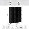 imageSONGMICS Cube Storage Organizer Set of 16 Plastic Cubes Book Shelf Closet Organizers and Storage Room Organization Bedroom Living Room 122 x 484 x 484 Inches White ULPC44LBlack
