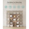 imageSONGMICS Cube Storage Organizer Set of 16 Plastic Cubes Book Shelf Closet Organizers and Storage Room Organization Bedroom Living Room 122 x 484 x 484 Inches White ULPC44LCamel Brown