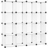 imageSONGMICS Cube Storage Organizer Set of 16 Plastic Cubes Book Shelf Closet Organizers and Storage Room Organization Bedroom Living Room 122 x 484 x 484 Inches White ULPC44LWhite