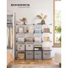 imageSONGMICS Cube Storage Organizer Set of 16 Plastic Cubes Book Shelf Closet Organizers and Storage Room Organization Bedroom Living Room 122 x 484 x 484 Inches White ULPC44LWhite