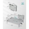 imageSONGMICS Dish Drying Rack Kitchen Dish Rack with Drainboard 360 Rotatable and Extendable Spout with Cutlery Holder 122 x 165 x 73 Inches Dove Gray UKCS550G01Dove Gray