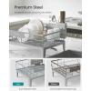 imageSONGMICS Dish Drying Rack Kitchen Dish Rack with Drainboard 360 Rotatable and Extendable Spout with Cutlery Holder 122 x 165 x 73 Inches Dove Gray UKCS550G01Dove Gray