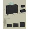 imageSONGMICS Dresser for Bedroom Chest of Drawers Steel MDF 5 NonWoven Fabric Drawers Storage Organizer Unit Closet Entryway Ink Black and Ebony Black LGS315B01SInk Black  Ebony Black