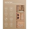 imageSONGMICS Jewelry Box Organizer with Glass Lid 3Layer Jewelry Storage with 2 Drawers Modern Style 8 x 91 x 53 Inches Cloud White and Gold Color UJBC239WTCaramel Brown  Gold