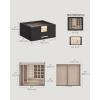 imageSONGMICS Jewelry Box Organizer with Glass Lid 3Layer Jewelry Storage with 2 Drawers Modern Style 8 x 91 x 53 Inches Cloud White and Gold Color UJBC239WTGraphite Black  Gold