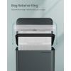 imageSONGMICS Kitchen Trash Can 105 Gallon 40 L Garbage Can Large Step Trash Bin with Lid Stainless Steel Soft Close 15 Trash Bags Included Silver ULTB540E40Charcoal Gray