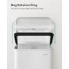 imageSONGMICS Kitchen Trash Can 105 Gallon 40 L Garbage Can Large Step Trash Bin with Lid Stainless Steel Soft Close 15 Trash Bags Included Silver ULTB540E40White