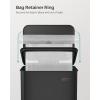 imageSONGMICS Kitchen Trash Can 105 Gallon 40 L Garbage Can Large Step Trash Bin with Lid Stainless Steel Soft Close 15 Trash Bags Included Silver ULTB540E40Black