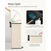 imageSONGMICS Kitchen Trash Can 105 Gallon 40 L Garbage Can Large Step Trash Bin with Lid Stainless Steel Soft Close 15 Trash Bags Included Silver ULTB540E40Sand Beige