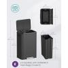 imageSONGMICS Kitchen Trash Can 105Gallon 40L Garbage Can with Lid and Wide Foot Pedal Soft Close and Stays Open Black ULTB541B40Black