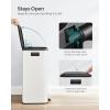imageSONGMICS Kitchen Trash Can 105Gallon 40L Garbage Can with Lid and Wide Foot Pedal Soft Close and Stays Open Black ULTB541B40White