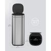 imageSONGMICS Kitchen Trash Can 13Gallon 50 L Motion Sensor Garbage Can Stainless Steel Trash Bin Ozone Odor Control StayOpen Metallic Silver ULTB620E50