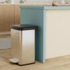 imageSONGMICS Kitchen Trash Can 18Gallon Stainless Steel Garbage Can with StayOpen Lid and Stepon Pedal Soft Closure Tall Large and SpaceSaving Silver and Black ULTB520E68Silver  Black
