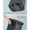 imageSONGMICS Kitchen Trash Can 18Gallon Stainless Steel Garbage Can with StayOpen Lid and Stepon Pedal Soft Closure Tall Large and SpaceSaving Silver and Black ULTB520E68Charcoal Gray  Black