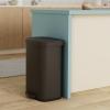 imageSONGMICS Kitchen Trash Can 18Gallon Stainless Steel Garbage Can with StayOpen Lid and Stepon Pedal Soft Closure Tall Large and SpaceSaving Silver and Black ULTB520E68Black