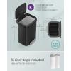 imageSONGMICS Kitchen Trash Can 18Gallon Stainless Steel Garbage Can with StayOpen Lid and Stepon Pedal Soft Closure Tall Large and SpaceSaving Silver and Black ULTB520E68Black