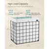 imageSONGMICS Laundry Hamper 238 Gal 90L Laundry Basket Collapsible Clothes Hamper Removable and Washable Liner Metal Wire Frame for Bedroom Bathroom Black and Gray ULCB190G01Cream White