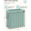 imageSONGMICS Laundry Hamper 238 Gal 90L Laundry Basket Collapsible Clothes Hamper Removable and Washable Liner Metal Wire Frame for Bedroom Bathroom Black and Gray ULCB190G01Silver  Mint Green