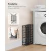 imageSONGMICS Laundry Hamper 238 Gal 90L Laundry Basket Collapsible Clothes Hamper Removable and Washable Liner Metal Wire Frame for Bedroom Bathroom Black and Gray ULCB190G01Black  Gray