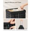 imageSONGMICS Laundry Hamper 238 Gal 90L Laundry Basket Collapsible Clothes Hamper Removable and Washable Liner Metal Wire Frame for Bedroom Bathroom Black and Gray ULCB190G01Silver  Classic Black