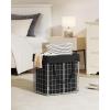 imageSONGMICS Laundry Hamper 238 Gal 90L Laundry Basket Collapsible Clothes Hamper Removable and Washable Liner Metal Wire Frame for Bedroom Bathroom Black and Gray ULCB190G01Silver  Classic Black