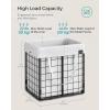 imageSONGMICS Laundry Hamper 238 Gal 90L Laundry Basket Collapsible Clothes Hamper Removable and Washable Liner Metal Wire Frame for Bedroom Bathroom Black and Gray ULCB190G01Cream White