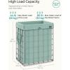 imageSONGMICS Laundry Hamper 238 Gal 90L Laundry Basket Collapsible Clothes Hamper Removable and Washable Liner Metal Wire Frame for Bedroom Bathroom Black and Gray ULCB190G01Silver  Mint Green