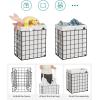 imageSONGMICS Laundry Hamper 238 Gal 90L Laundry Basket Collapsible Clothes Hamper Removable and Washable Liner Metal Wire Frame for Bedroom Bathroom Black and Gray ULCB190G01Cream White