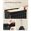 imageSONGMICS Laundry Hamper 238 Gal 90L Laundry Basket Collapsible Clothes Hamper Removable and Washable Liner Metal Wire Frame for Bedroom Bathroom Black and Gray ULCB190G01Silver  Classic Black