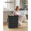 imageSONGMICS Laundry Hamper 238 Gal 90L Laundry Basket Collapsible Clothes Hamper Removable and Washable Liner Metal Wire Frame for Bedroom Bathroom Black and Gray ULCB190G01Silver  Classic Black
