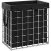 imageSONGMICS Laundry Hamper 238 Gal 90L Laundry Basket Collapsible Clothes Hamper Removable and Washable Liner Metal Wire Frame for Bedroom Bathroom Black and Gray ULCB190G01Silver  Classic Black